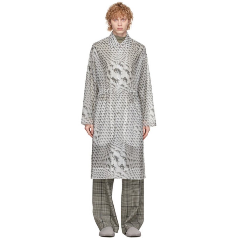 Marine Serre All Over Lizard Print Longline PVC Raincoat Size M